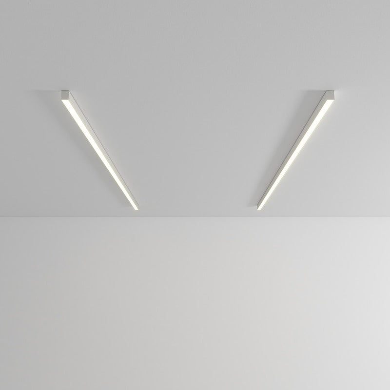 Linear LED Flush Mount Ceiling Light 47-inch Black Fixture for Bedroom Living Room Hallway Contemporary Minimalist Home Lighting