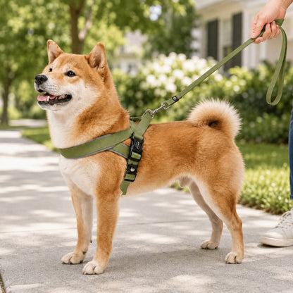 Ortekor Quick-Fit Lightweight Dog Harness & Leash Set for Daily Walks - No-Choke Step-In Comfort with Secure Buckle & Back Control Handle