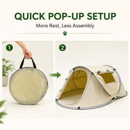 Ortekor Portable Pop-Up Pet Tent for Home, Parks & Travel - A Familiar Rest Space for Cats & Small Dogs