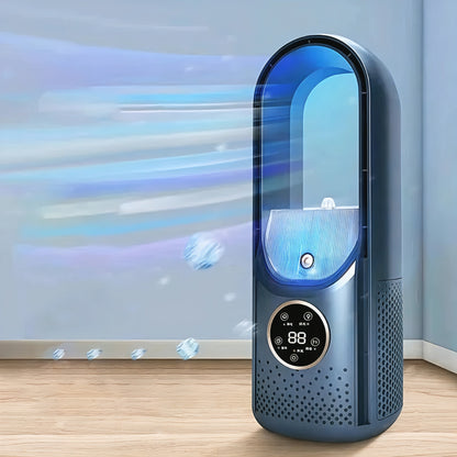 Compact Tower Fan Bladeless Whisper-Quiet Cooling USB Powered Personal Air Circulator for Bedroom Office Desk Small Spaces