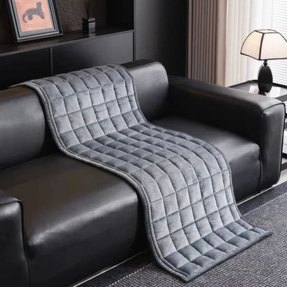 Couch Protector Pad – Grip-Back Furniture Throw for Dogs & Cats – Microfiber Cushion Shield