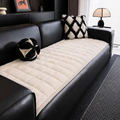 Couch Protector Pad – Grip-Back Furniture Throw for Dogs & Cats – Microfiber Cushion Shield