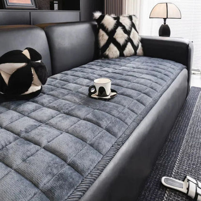 Couch Protector Pad – Grip-Back Furniture Throw for Dogs & Cats – Microfiber Cushion Shield