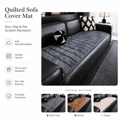 Couch Protector Pad – Grip-Back Furniture Throw for Dogs & Cats – Microfiber Cushion Shield
