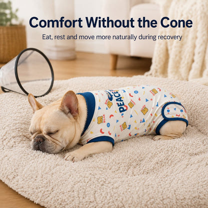 Ortekor Dog Recovery Suit for Post-Surgery Belly Protection - Soft Cone Alternative Onesie for Spay, Neuter & Anti-Lick Care