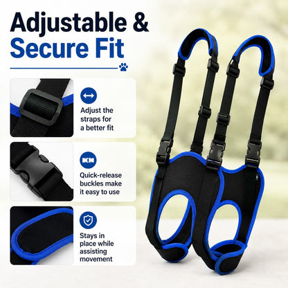 Ortekor Rear Leg Support Sling for Dogs - Lift Assist Harness for Senior Dogs on Stairs, Cars & Daily Walks