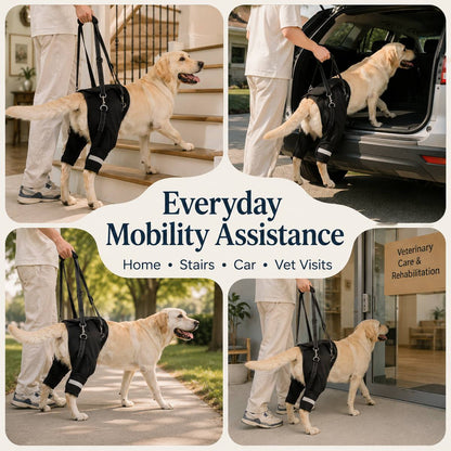 Ortekor Help Your Senior Dog Climb Stairs, Get in the Car & Walk with Rear-Leg Support
