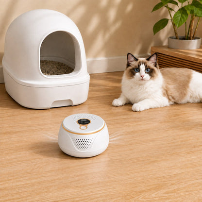Ortekor Rechargeable Ozone Pet Odor Deodorizer for Litter Box & Empty Crate Areas – USB-C Odor Treatment Device for Unoccupied Small Spaces