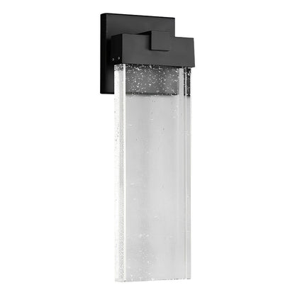 Outdoor Sconce with Crystal Diffuser – Black Aluminum, Warm White LED, Waterproof for Front Door, Patio, Garden Path & Driveway – Three Size