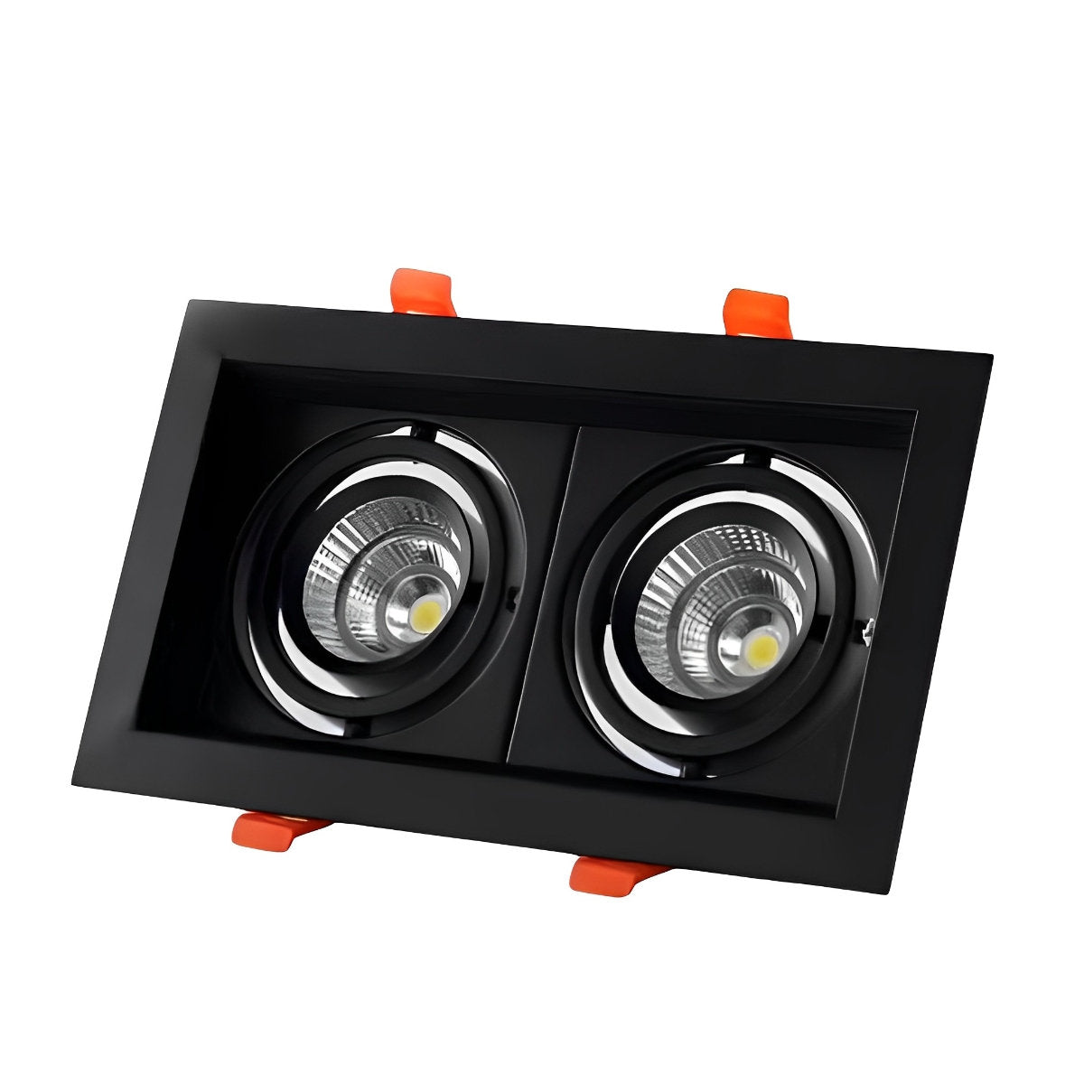 Dual-Head Adjustable LED Flush Mount Ceiling Light 9 in Aluminum Directional Spotlight with Three Color Temperatures for Kitchen Living Room