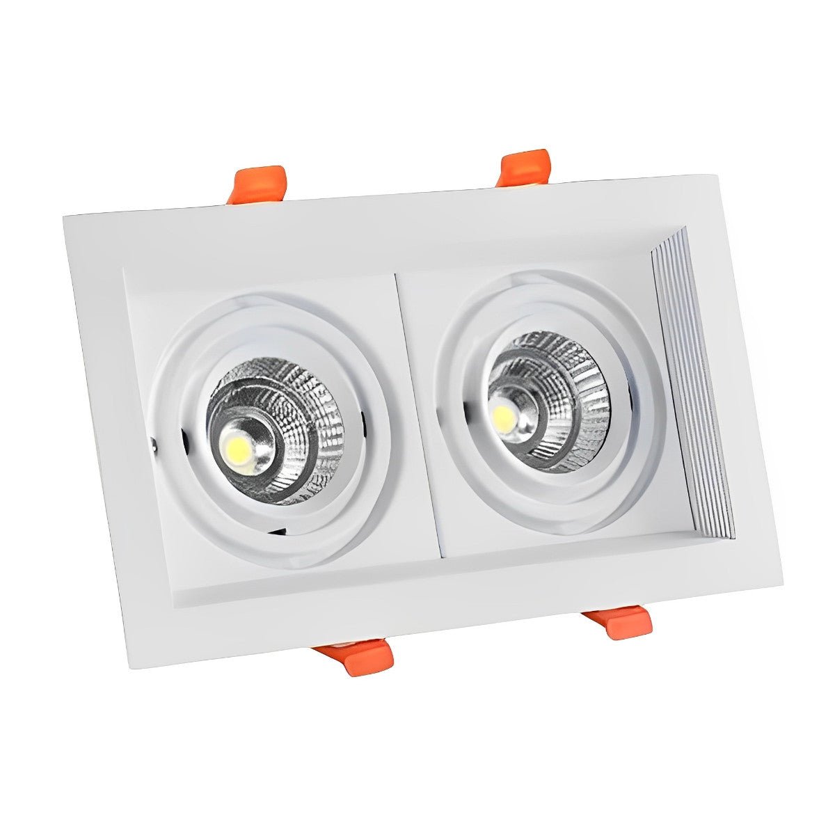 Dual-Head Adjustable LED Flush Mount Ceiling Light 9 in Aluminum Directional Spotlight with Three Color Temperatures for Kitchen Living Room