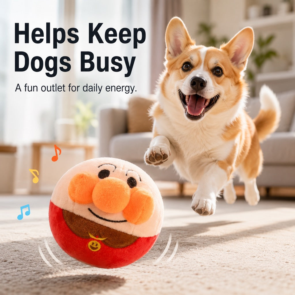 Ortekor Interactive Electric Bouncing Plush Dog Toy for Indoor Chase Play & Bored Dogs