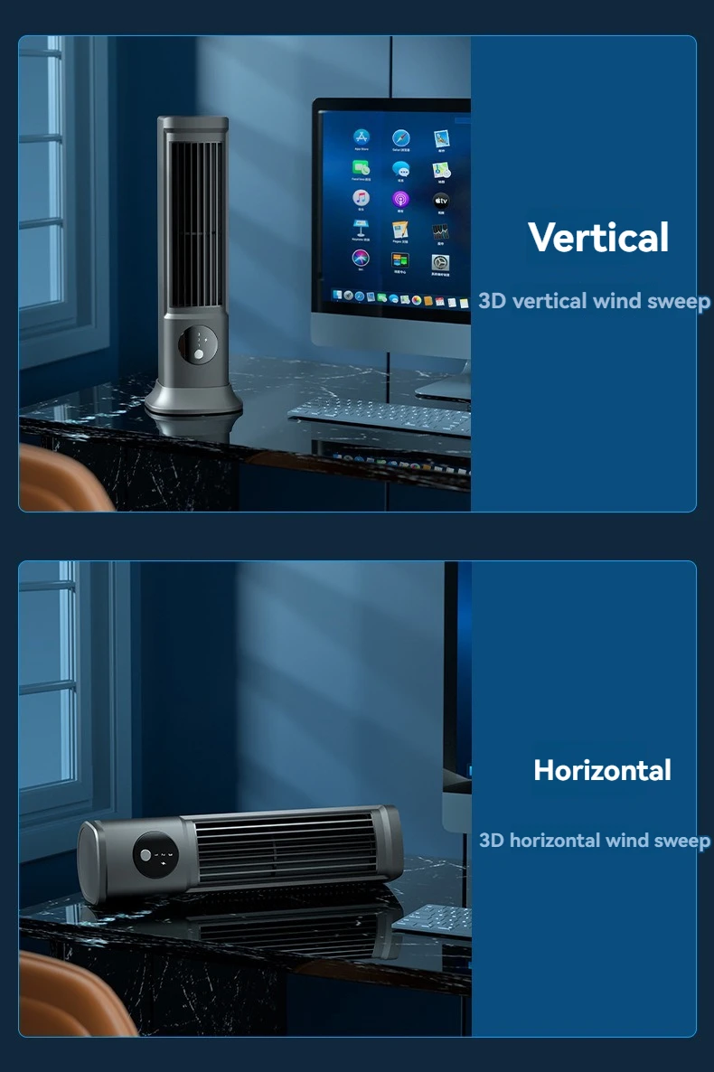 Compact Cool Breeze | Desktop Fan with Evaporative Cooling | Small Size for Personal Comfort