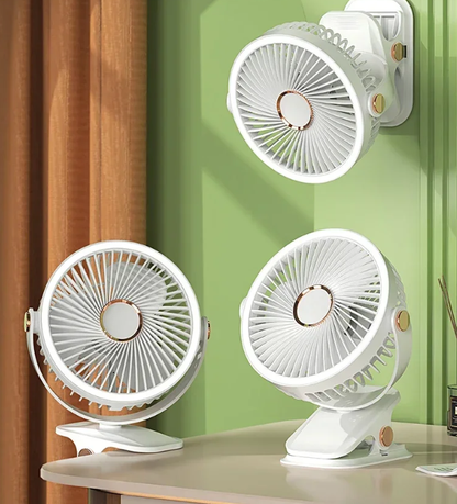 Rechargeable Portable Fan | Battery Operated Clip-On Design for Instant Relief