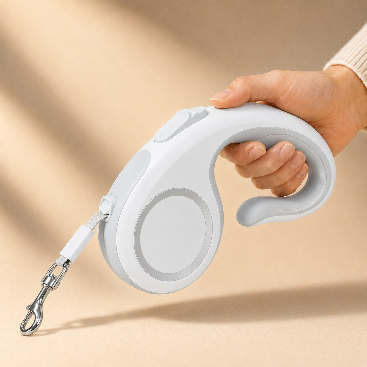 Ortekor Retractable Dog Leash for Daily Walks & Park Outings - Tangle-Free 3m/5m Pet Lead with One-Button Brake, Comfort C-Grip & No-Mess Auto-Retract