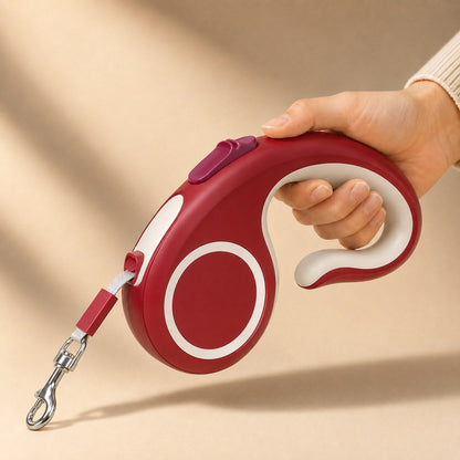 Ortekor Retractable Dog Leash for Daily Walks & Park Outings - Tangle-Free 3m/5m Pet Lead with One-Button Brake, Comfort C-Grip & No-Mess Auto-Retract