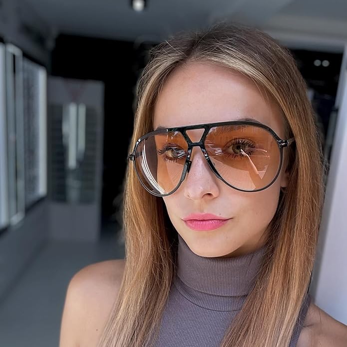 Square Aviator Sunglasses UV400 Protection Unisex Lightweight Retro Eyewear for Men Women Outdoor Beach Driving Everyday Style