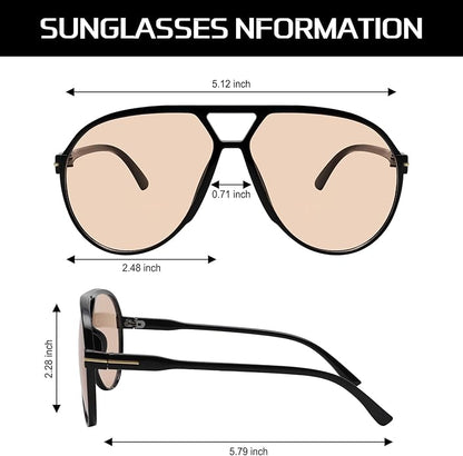 Square Aviator Sunglasses UV400 Protection Unisex Lightweight Retro Eyewear for Men Women Outdoor Beach Driving Everyday Style