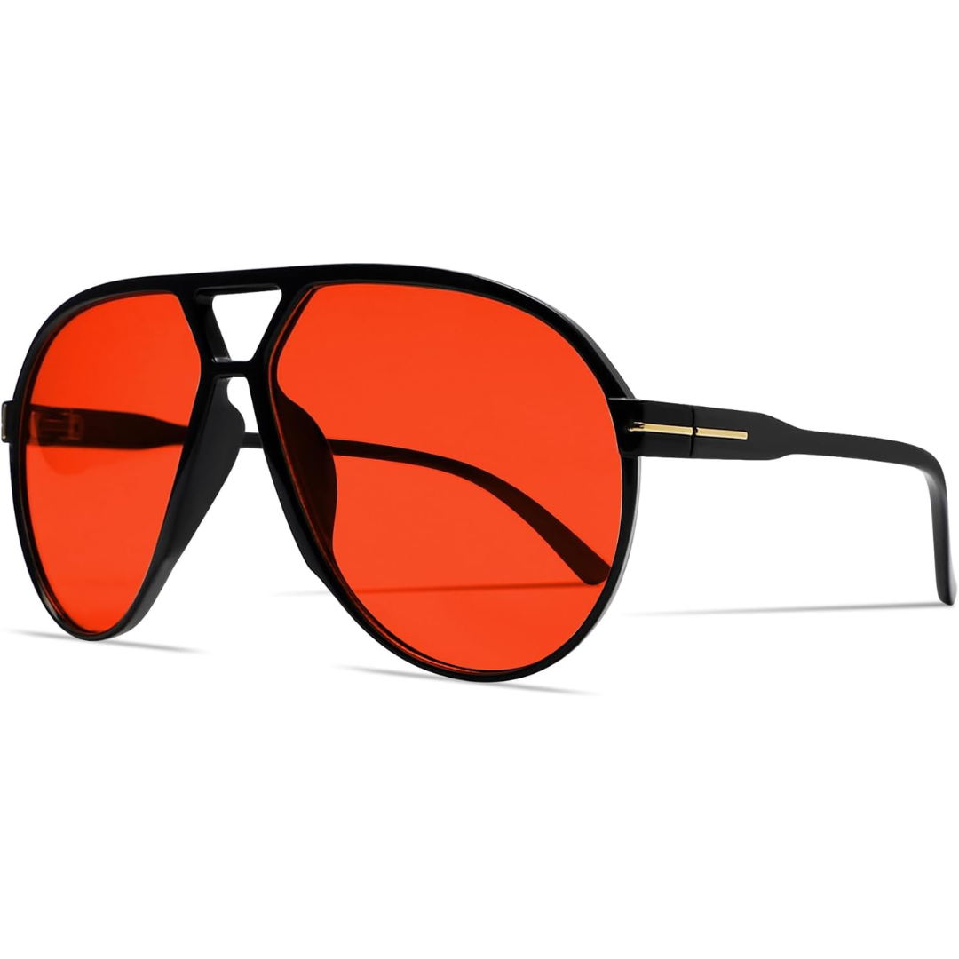 Square Aviator Sunglasses UV400 Protection Unisex Lightweight Retro Eyewear for Men Women Outdoor Beach Driving Everyday Style