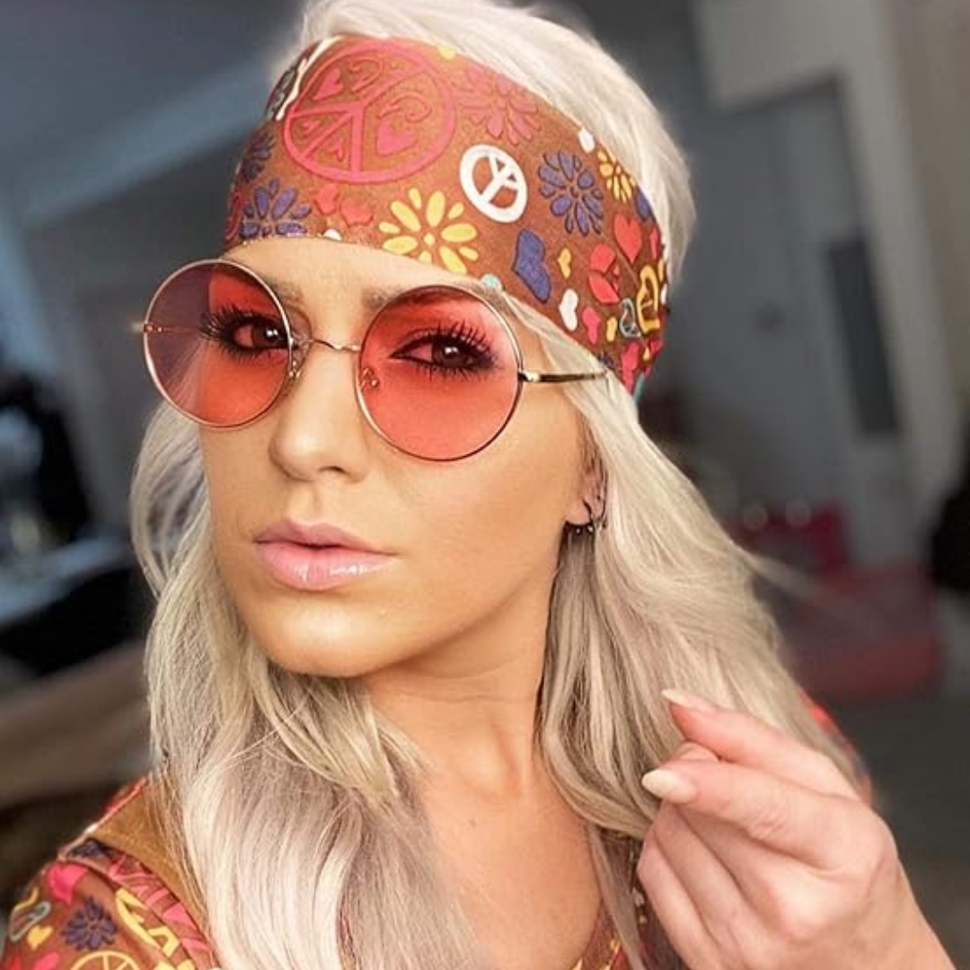 Circle Frame Polarized Sunglasses Anti-Glare UV Protection Vintage Round Eyewear for Outdoor Beach Festival Everyday Wear Men Women