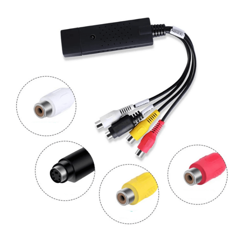 USB Video Tape Player & PC Recording Interface for Archiving Home Movies to Computer Files
