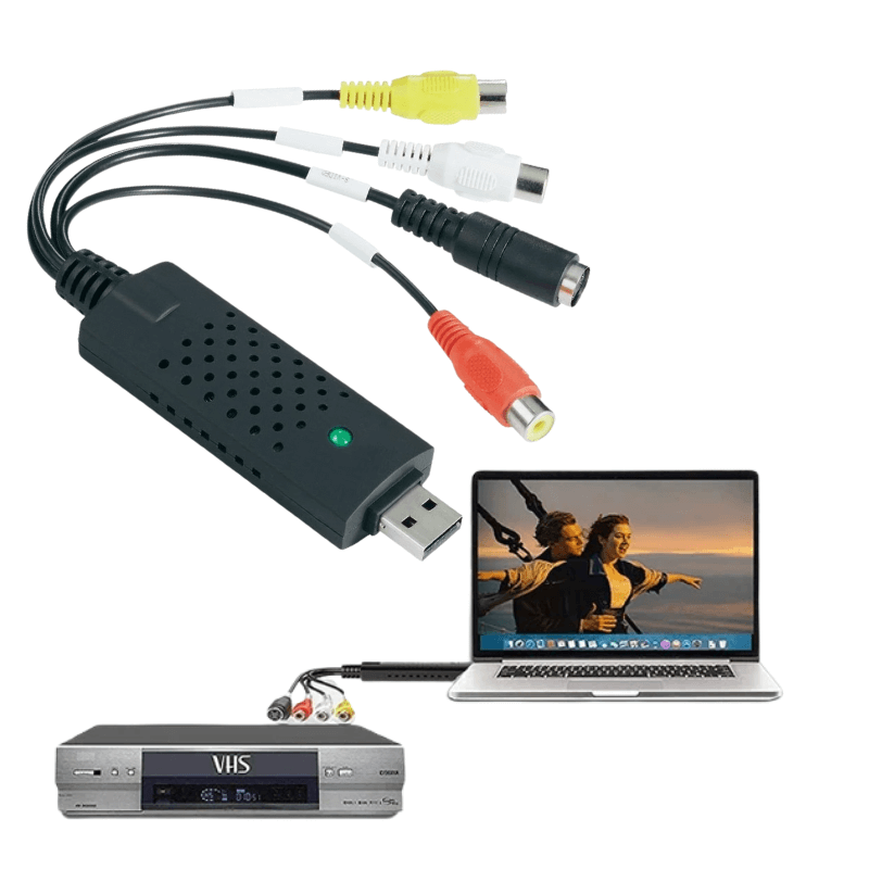 USB Video Tape Player & PC Recording Interface for Archiving Home Movies to Computer Files