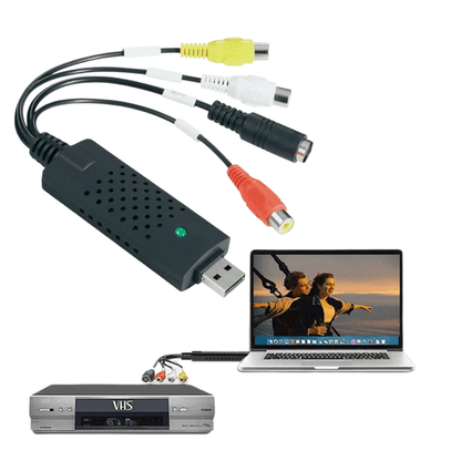 USB Video Tape Player & PC Recording Interface for Archiving Home Movies to Computer Files