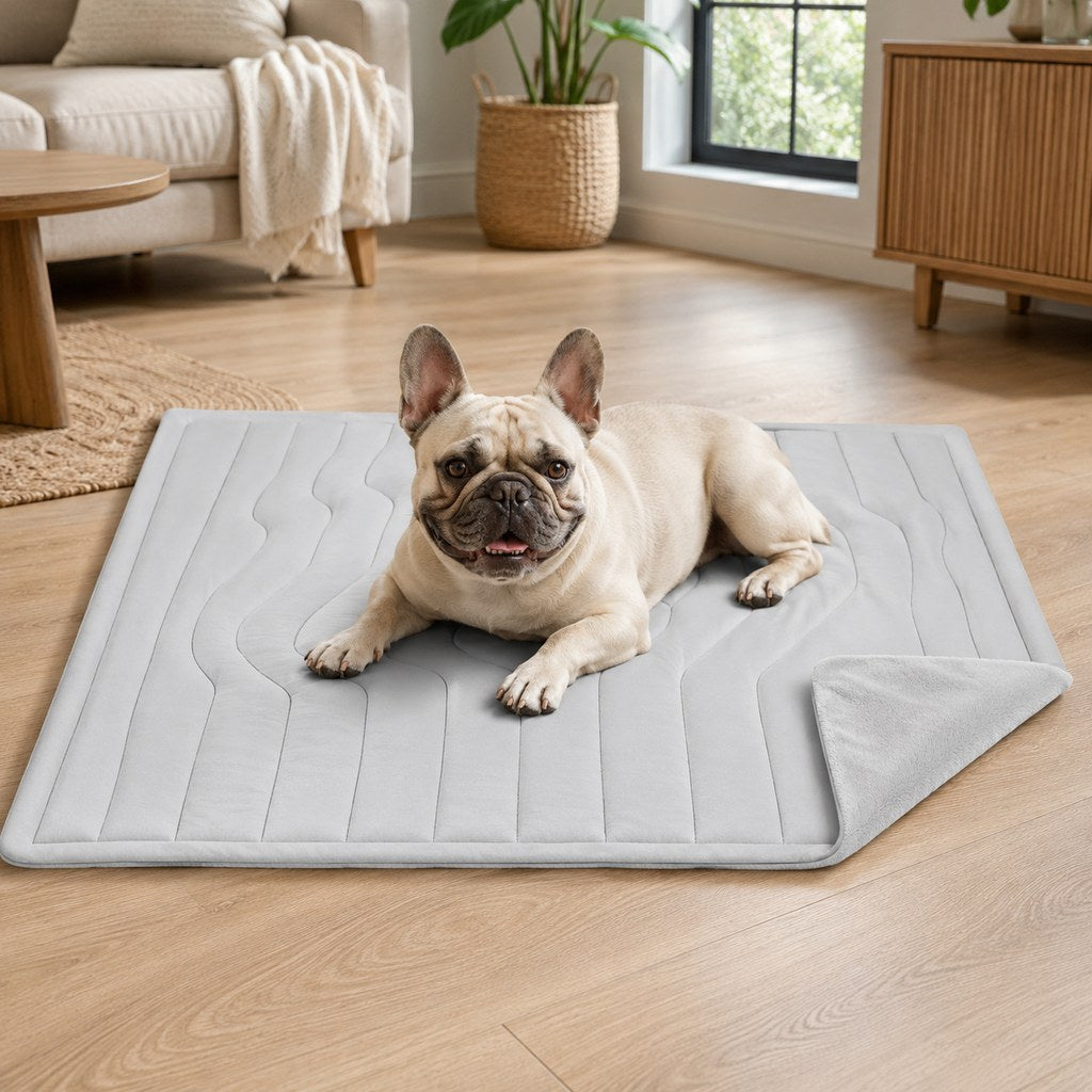 Ortekor Reversible All-Season Cooling-Feel Pet Mat for Dogs & Cats - Home, Crate & Car Comfort Without Water, Freezing or Power