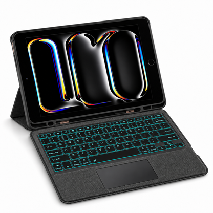 iPad Keyboard Case with Built-In Touchpad & Adjustable Stand for iPad Air & Pro