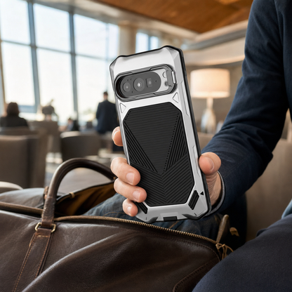 Protective Google Pixel Case with Integrated Screen Shield & Kickstand