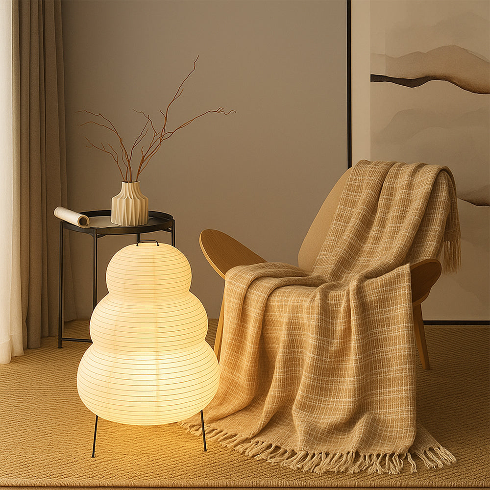 Cloud Rice Paper Floor Lamp 40in Warm White LED Ambient Standing Light for Living Room Bedroom Modern Minimalist Tall Accent Lighting