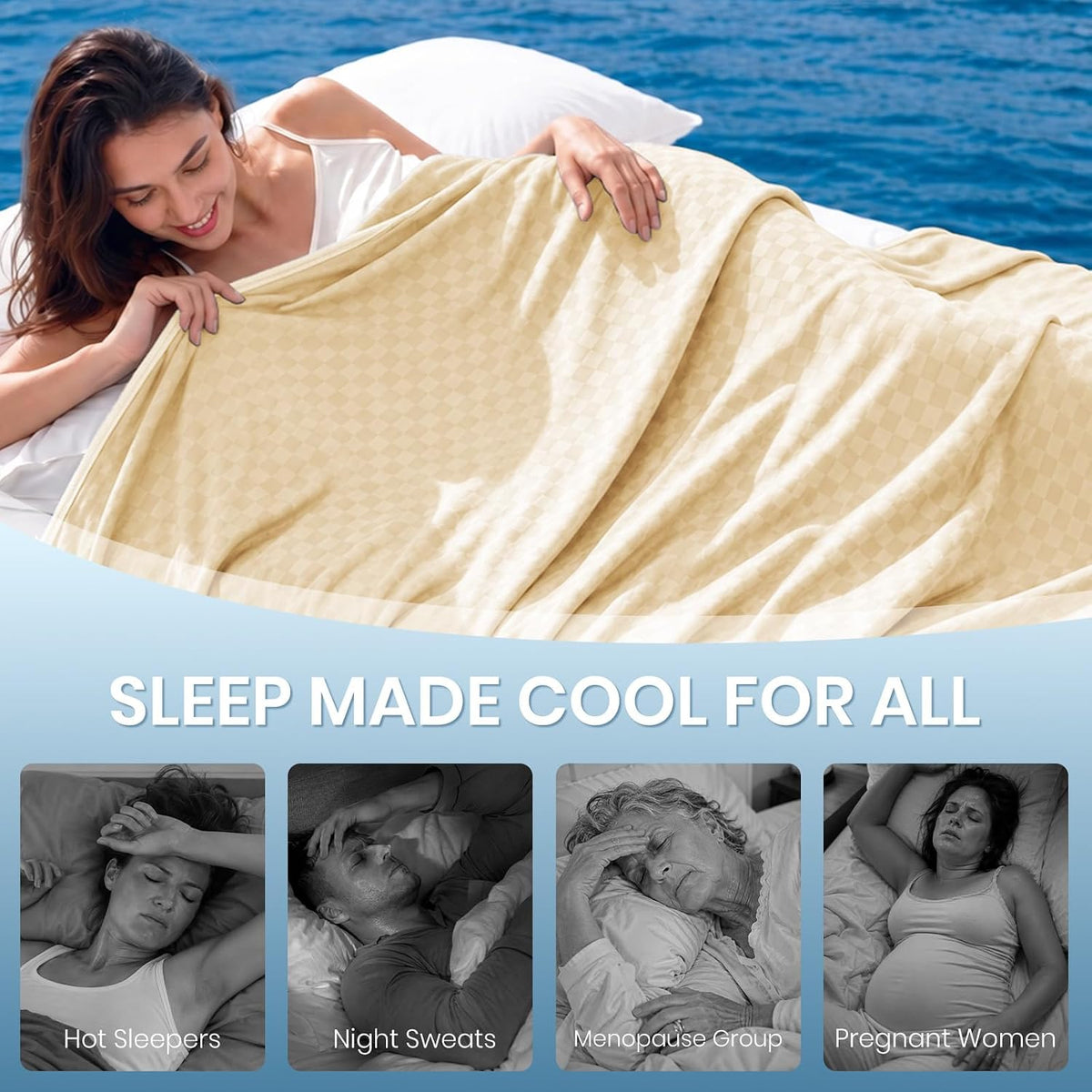 Chill Comfort | Cooling Blanket with Arc-Chill Technology | Soft, Lightweight Fabric for Hot Sleepers