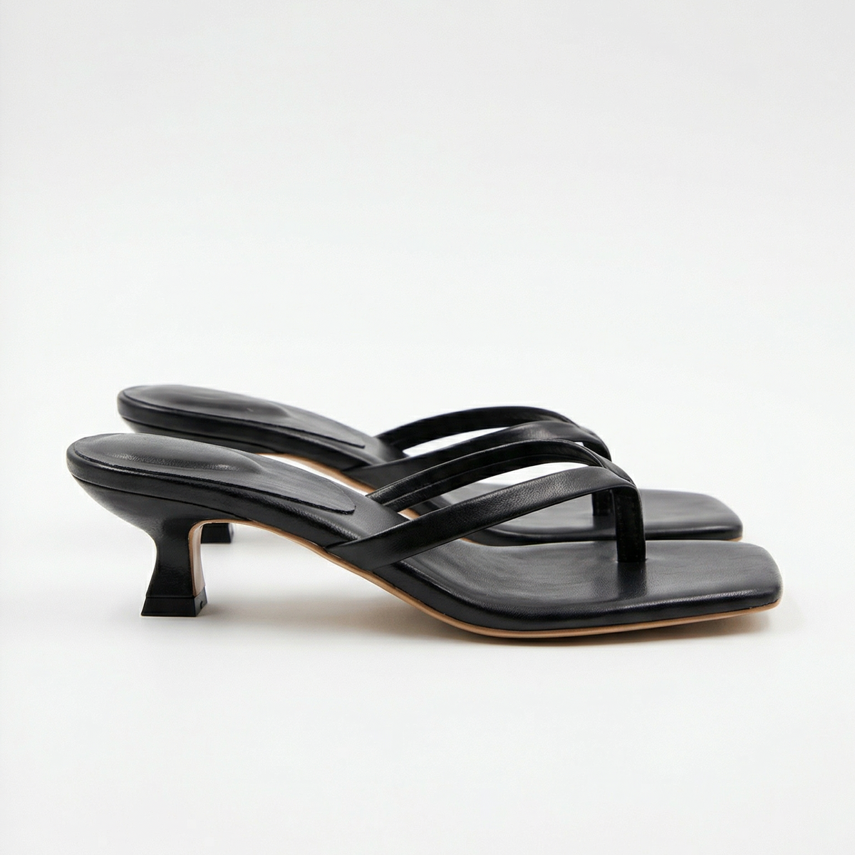Women's Low Heel Sandals - Open Toe Strappy Heels for Summer - Dressy Casual Footwear for Ladies - Elegant Kitten Heel Shoes