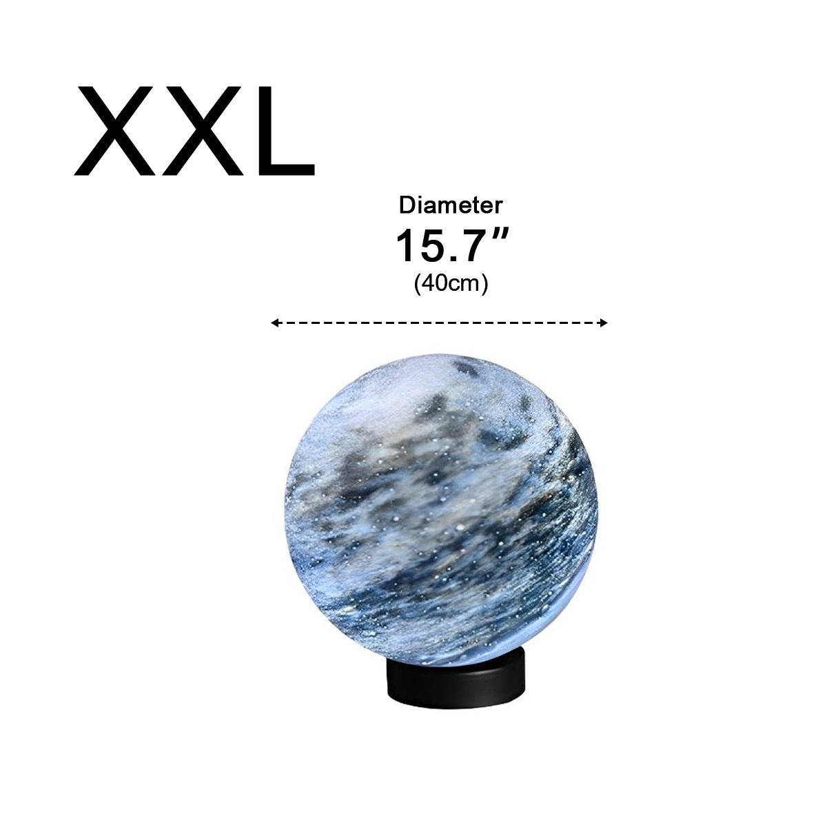 Globe Post Cap Light 6 to 16 Inch Cast Aluminum Waterproof Pillar Fixture for Fence Driveway Entrance Yard Pathway Boundary E27 Warm White C