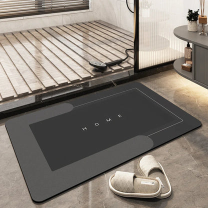 Absorbent Microfiber Bath Mat with Non-Slip Backing for Shower & Tub | Fast-Drying Bathroom Floor Mat | Soft Water-Wicking Shower Rug