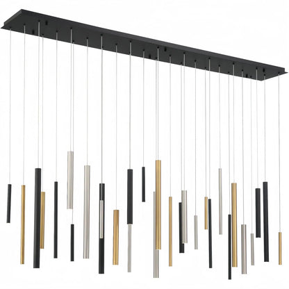 Adjustable Aluminum Tube LED Ceiling Light for Dining Room Kitchen Island Modern Spot Lighting Fixture Sleek Metal Design