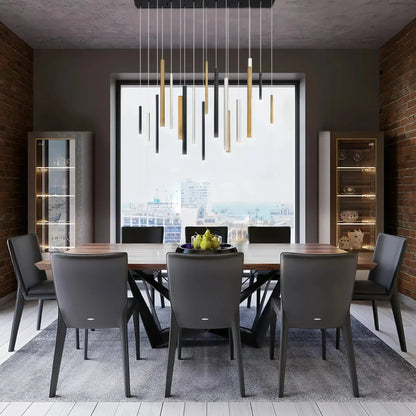 Adjustable Aluminum Tube LED Ceiling Light for Dining Room Kitchen Island Modern Spot Lighting Fixture Sleek Metal Design