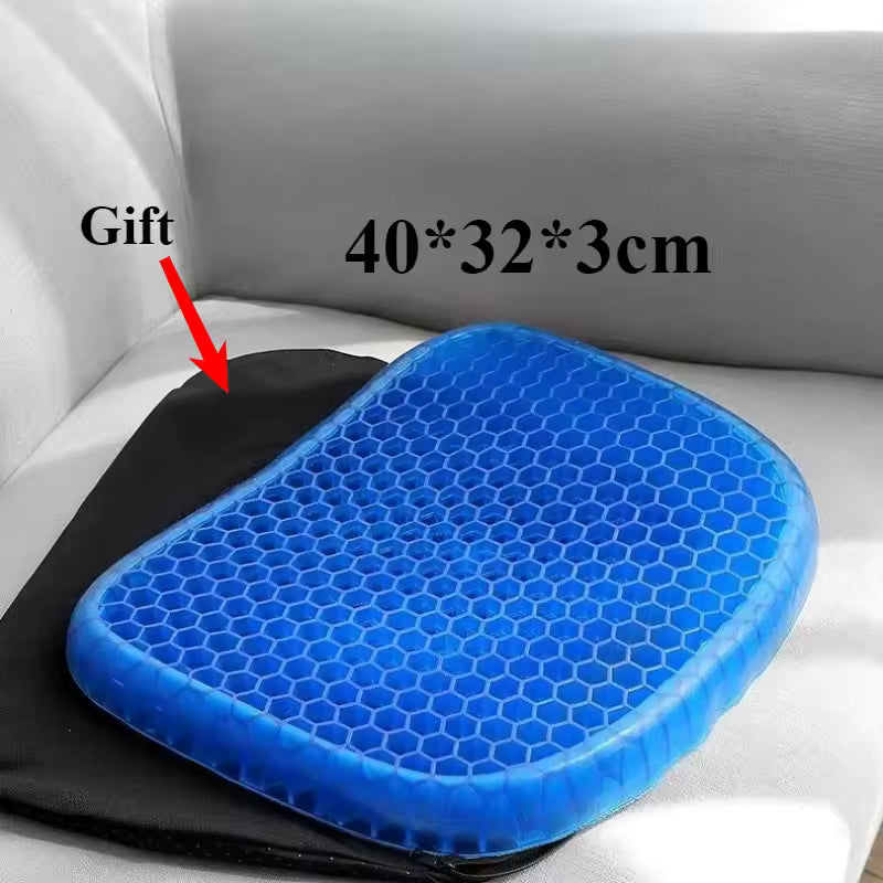 Seat Cushions for Office Chair, Orthopedic Gel Seat Cushion for Pressure Relief, Car Seat Cushion for Tailbone Support
