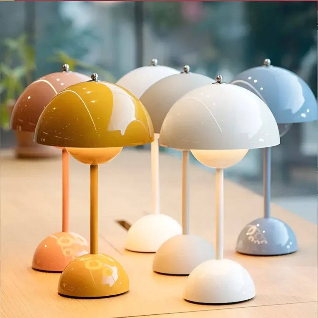Rechargeable LED Table Lamp Dimmable Touch Control Portable Cordless Desk Light Ambient Lighting Metal Modern Home Bedroom