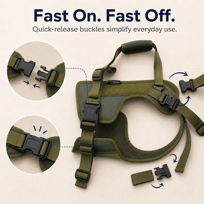 Ortekor Rear Support Dog Lift Harness for Stairs, Walks & Recovery - Padded Assist Harness for Senior, Injured & Weak-Hind-Leg Dogs