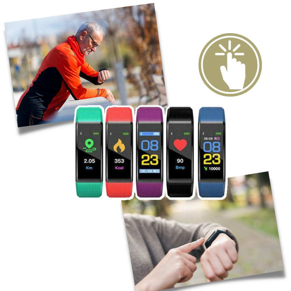 Activity Tracker with Heart Rate Monitor & Blood Pressure Tracker for Everyday Wellness | USB Rechargeable Fitness Band