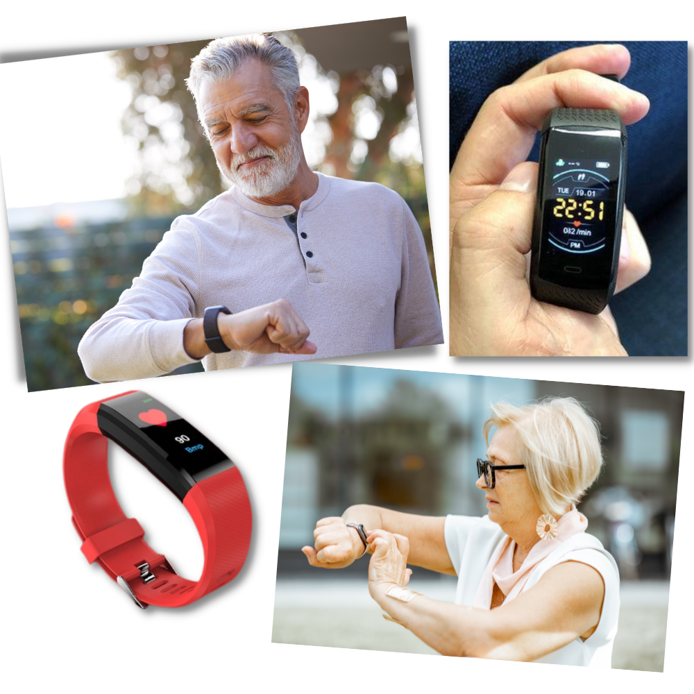 Activity Tracker with Heart Rate Monitor & Blood Pressure Tracker for Everyday Wellness | USB Rechargeable Fitness Band