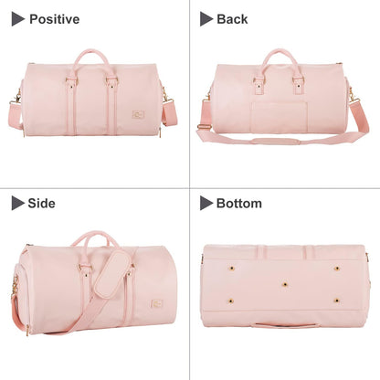 Hanging Suit Bag with Shoe Compartment – 2-in-1 Waterproof Travel Duffel for Business Trips and Weekends