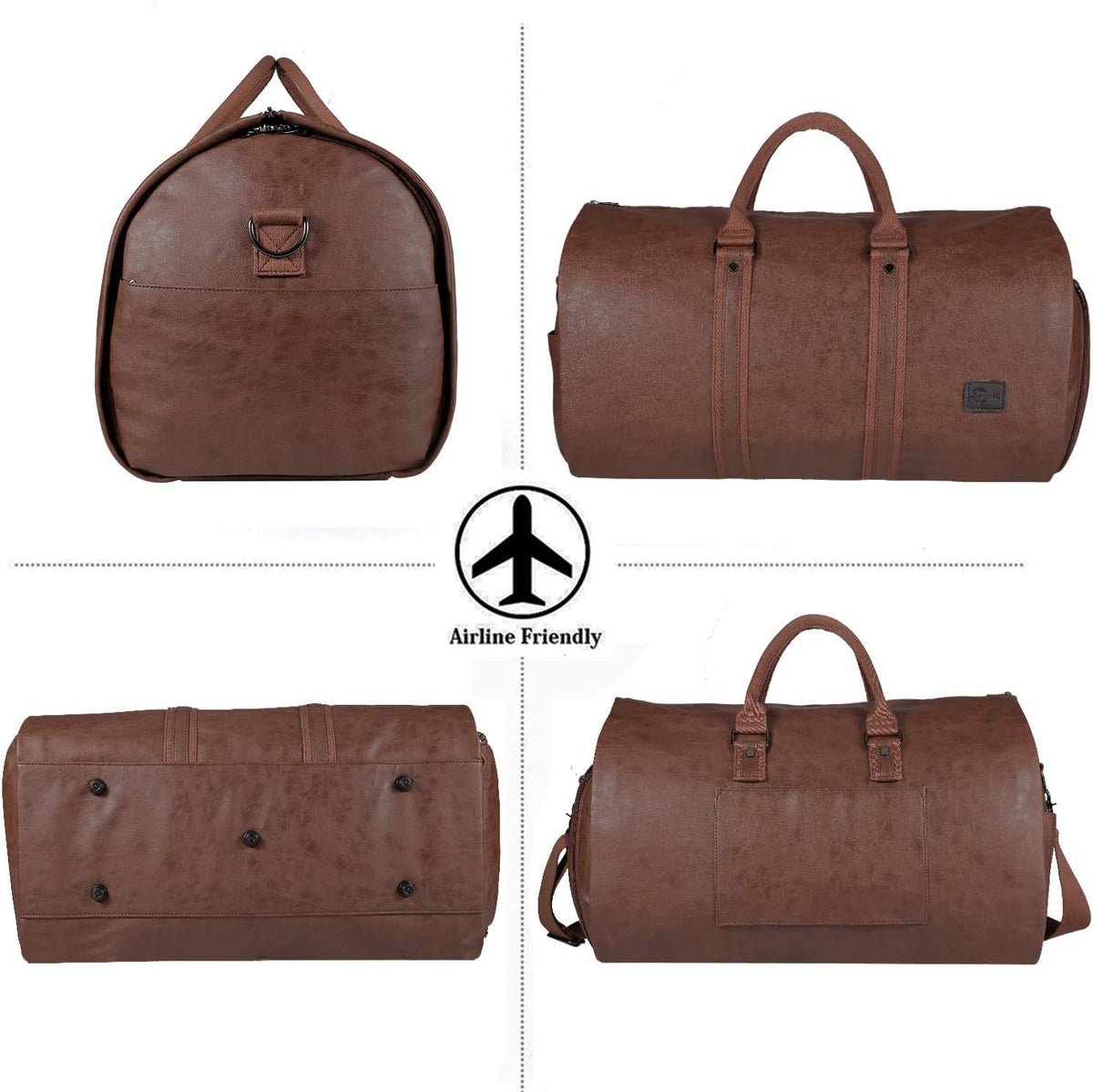 Hanging Suit Bag with Shoe Compartment – 2-in-1 Waterproof Travel Duffel for Business Trips and Weekends