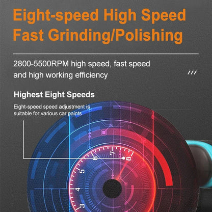 Cordless Dual-Action Auto Buffer with 8-Speed Control & Digital Display for Scratch Removal