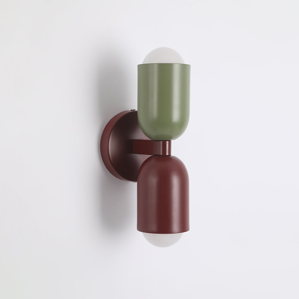 Two-Head Adjustable Wall Sconce in Vibrant Metal Finishes for Living Room Bedroom Accent Lighting