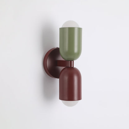 Two-Head Adjustable Wall Sconce in Vibrant Metal Finishes for Living Room Bedroom Accent Lighting