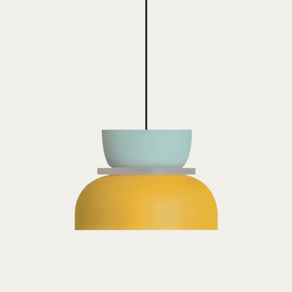 Layered Acrylic Pendant Light Fixture 11.4-Inch Pastel Macaron Colors Modern Hanging Ceiling Lamp E27 for Dining Room Living Room Kids Bedro