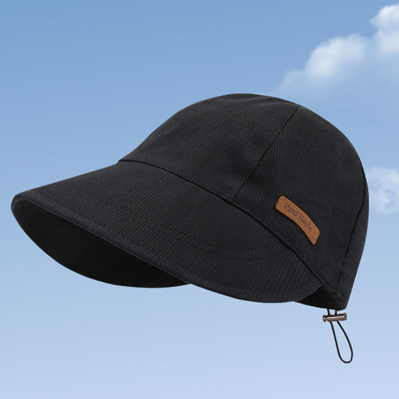 Women's Wide Brim Sun Hat – Foldable UV Protection with Adjustable Drawstring for Beach, Travel & Outdoor