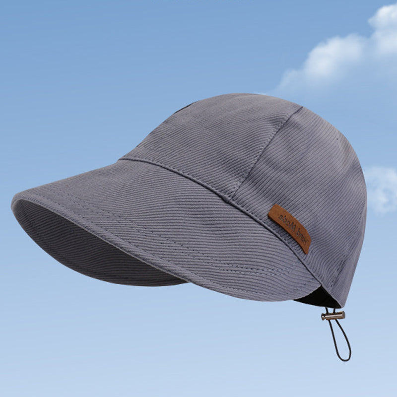 Women's Wide Brim Sun Hat – Foldable UV Protection with Adjustable Drawstring for Beach, Travel & Outdoor